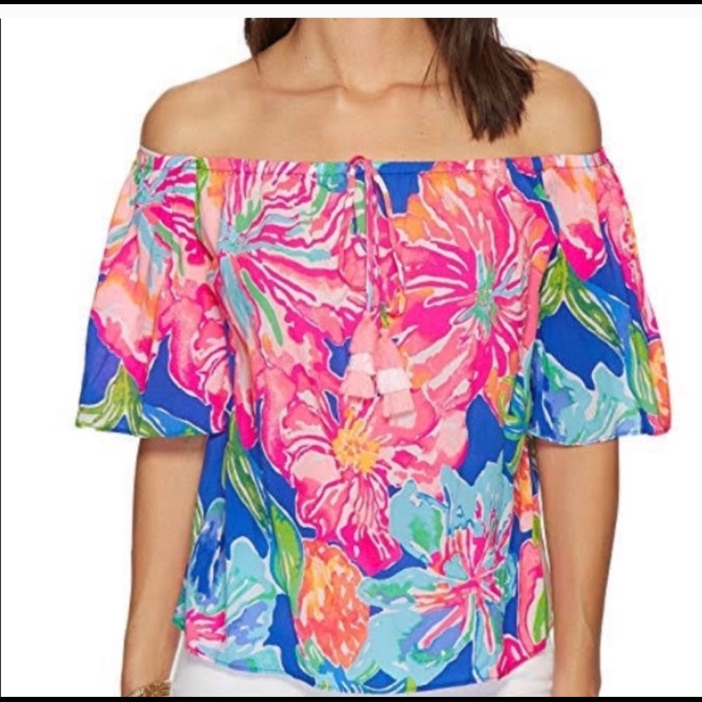 Lilly Pulitzer off the shoulder top